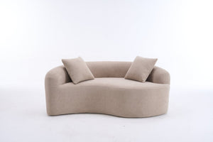English Elm Old Sku W2231p329716 Chenille S-Curve Sectional Sculptural Circular Sofa for Compact Living W2231P562793