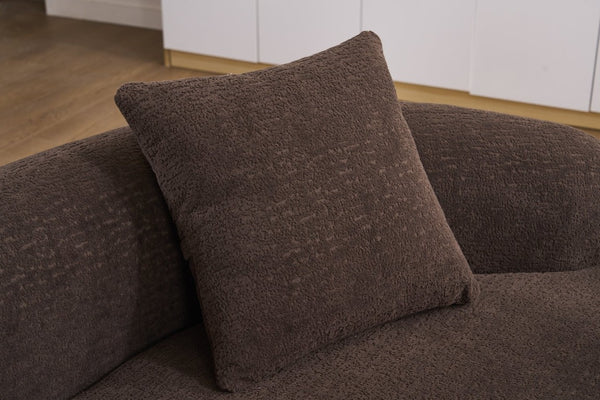 English Elm Old Sku W2231p329732 Brown Chenille S-Curve Loveseat Zen Modular Seating for Studios W2231P567130