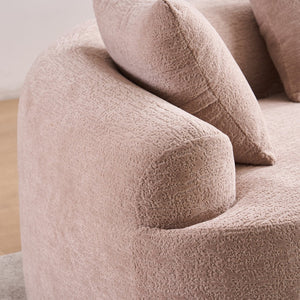 English Elm Ly-025 Curved Chenille Modular Sleeper Sectional with High-density Foam for Living Rooms W2231S00018