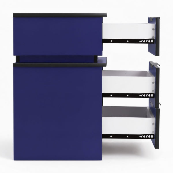 English Elm Kids Racing Car Nightstand with RGB LED Shelf and Three Drawers for Themed Bedrooms W2237P501433