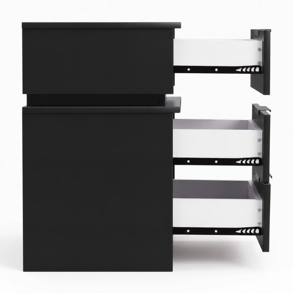 English Elm Supreme Energy Kids Racing Floor Bed with LED Lights and Built-In Guardrails Black W2237P501441