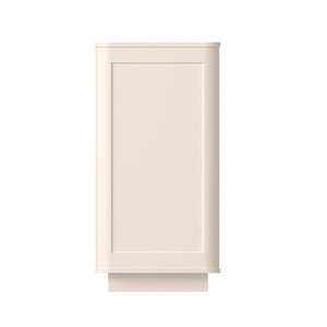 English Elm 6 Drawer Solid Wood Dresser with Sculpted Ripple Fronts for Bedroom or Nursery Off White W2263P503293