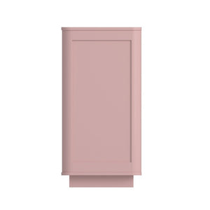 English Elm 6 Drawer Solid Wood Dresser with Sculpted Ripple Fronts for Bedroom or Nursery Pink W2263P503294