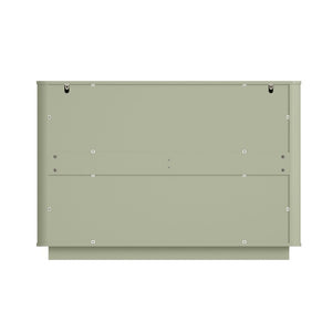 English Elm 6 Drawer Solid Wood Dresser with Sculpted Ripple Fronts for Bedroom or Nursery Sage Green W2263P503295