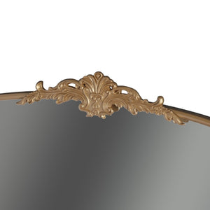 English Elm 40X30 Baroque Arch Wall Mirror Ornate Gold Crown Frame for Entryway or Living Room W2263P530366
