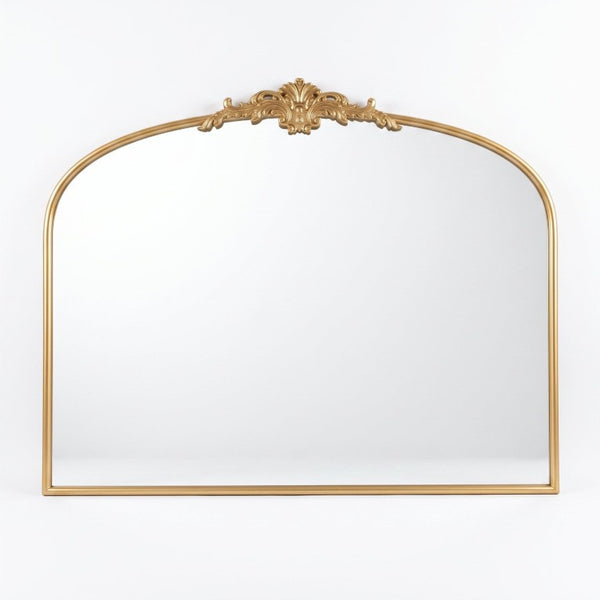 English Elm 40X30 Baroque Arch Wall Mirror Ornate Gold Crown Frame for Entryway or Living Room W2263P530366