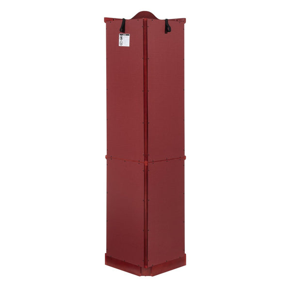 English Elm Glass Corner Curio Cabinet Lighted Cherry Finish Traditional Carved Display Shelves W2275P177191