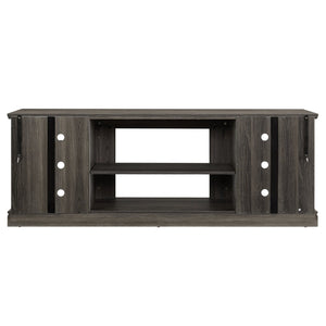 English Elm Large Faux Stone Surround Media Console with Adjustable Storage for 75 Inch TVs W2275P389708