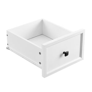 English Elm 6 Drawer Tall Chest Farmhouse Wood Grain Finish Bedroom Storage Dresser with Metal Handles White W2275P460427