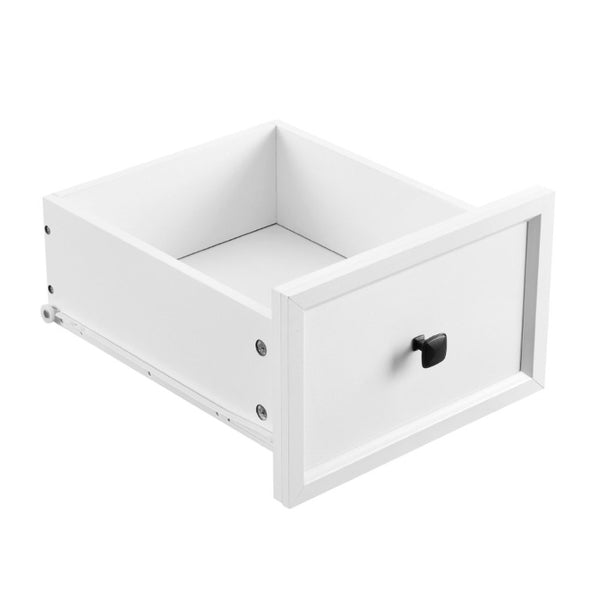 English Elm 6 Drawer Tall Chest Farmhouse Wood Grain Finish Bedroom Storage Dresser with Metal Handles White W2275P460427