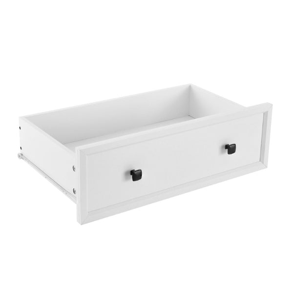 English Elm 6 Drawer Tall Chest Farmhouse Wood Grain Finish Bedroom Storage Dresser with Metal Handles White W2275P460427