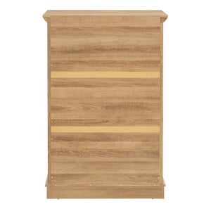 English Elm 6 Drawer Tall Chest Farmhouse Wood Grain Finish Bedroom Storage Dresser with Metal Handles Oak W2275P460493