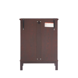 English Elm Dark Cherry Buffet Cabinet Queen Anne Legs LED Interior Grid Glass Doors Dining W2275P513670