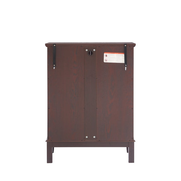 English Elm Dark Cherry Buffet Cabinet Queen Anne Legs LED Interior Grid Glass Doors Dining W2275P513670