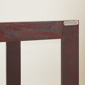 English Elm Dark Cherry Wood Display Cabinet with Glass Doors LED Lighting and Vintage Appeal W2275P513672