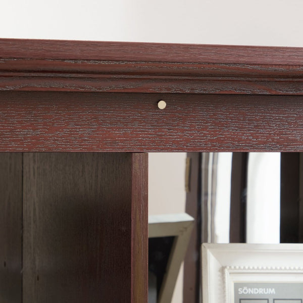 English Elm 2 Grid Glass Door Sideboard with Led Lighting Adjustable Shelves and Vintage Handles Cherry W2275P513674