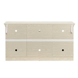 English Elm 2 Door Farmhouse TV Stand with Electric Fireplace Insert White Barn Style Console W2275S00039