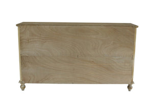 English Elm 4-Door Carved Grille Fir Wood Cabinet Slim Distressed Finish for Entryway or Dining W2295P511176