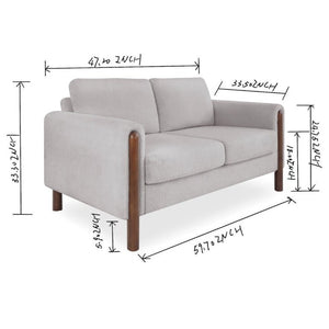 English Elm Modular Teddy Velvet Sofa Set with Walnut Legs Curved Arms for Living Room W2308S00001
