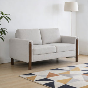 English Elm Modular Teddy Velvet Sofa Set with Walnut Legs Curved Arms for Living Room W2308S00001