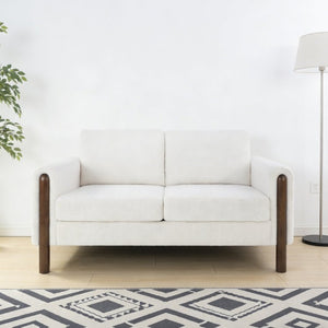 English Elm Modular Teddy Velvet Sofa with Walnut Legs Mid Century Living Room Seating W2308S00002