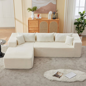 English Elm Modular Cloud Sofa with Gold Legs Flexible Layout for Contemporary Living Rooms W2311P363533