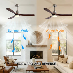 English Elm 52 Inch Walnut Blade Brushed Nickel Ceiling Fan with Remote and Dimmable Light W2312P537515