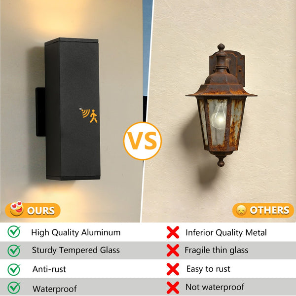 English Elm Outdoor Modern Wall Sconces 2 Pack Dusk to Dawn Sensor Porch Patio Aluminum W2312P539342