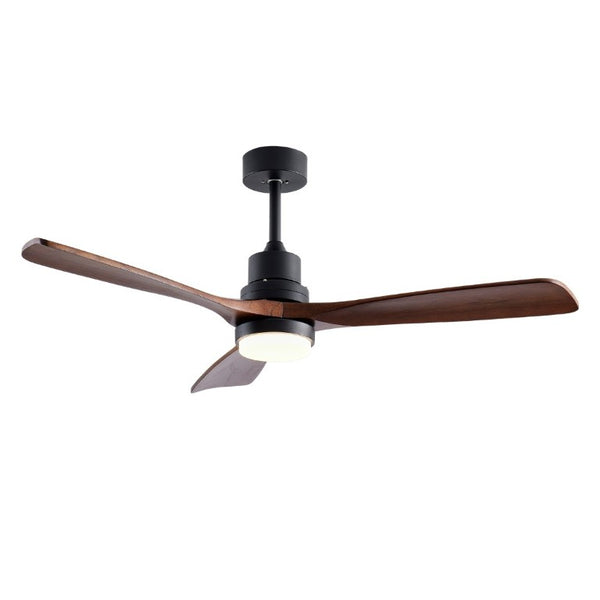 English Elm 52 Inch Farmhouse Ceiling Fan with Dimmable LED Remote Walnut Blades Indoor Outdoor W2312P544428