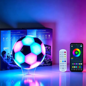 English Elm Rgb Soccer Ball Desk Lamp Smart LED Light Music Sync App Control Kids Bedroom W2312P545466