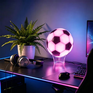 English Elm Rgb Soccer Ball Desk Lamp Smart LED Light Music Sync App Control Kids Bedroom W2312P545466