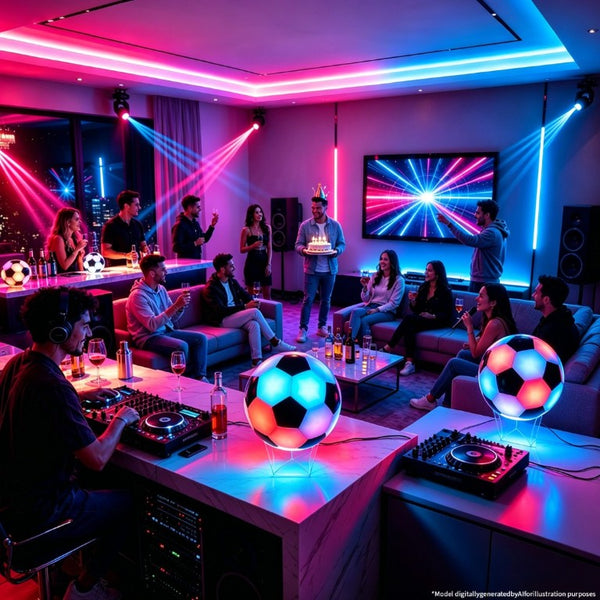 English Elm Rgb Soccer Ball Desk Lamp Smart LED Light Music Sync App Control Kids Bedroom W2312P545466