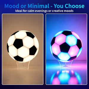 English Elm Rgb Soccer Ball Desk Lamp Smart LED Light Music Sync App Control Kids Bedroom W2312P545466