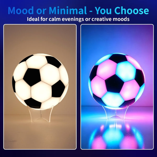 English Elm Rgb Soccer Ball Desk Lamp Smart LED Light Music Sync App Control Kids Bedroom W2312P545466