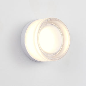 English Elm Led Round Aluminum Wall Sconce with Acrylic Lens for Bathroom Porch or Living Room Concave White W2312P545467