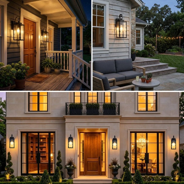 English Elm Outdoor Matte Black Wall Sconce Lantern with Clear Glass for Porch or Garage Sawtooth W2312P545473