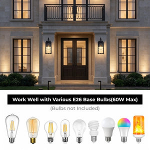 English Elm Outdoor Matte Black Wall Sconce Lantern with Clear Glass for Porch or Garage Wavy W2312P545475