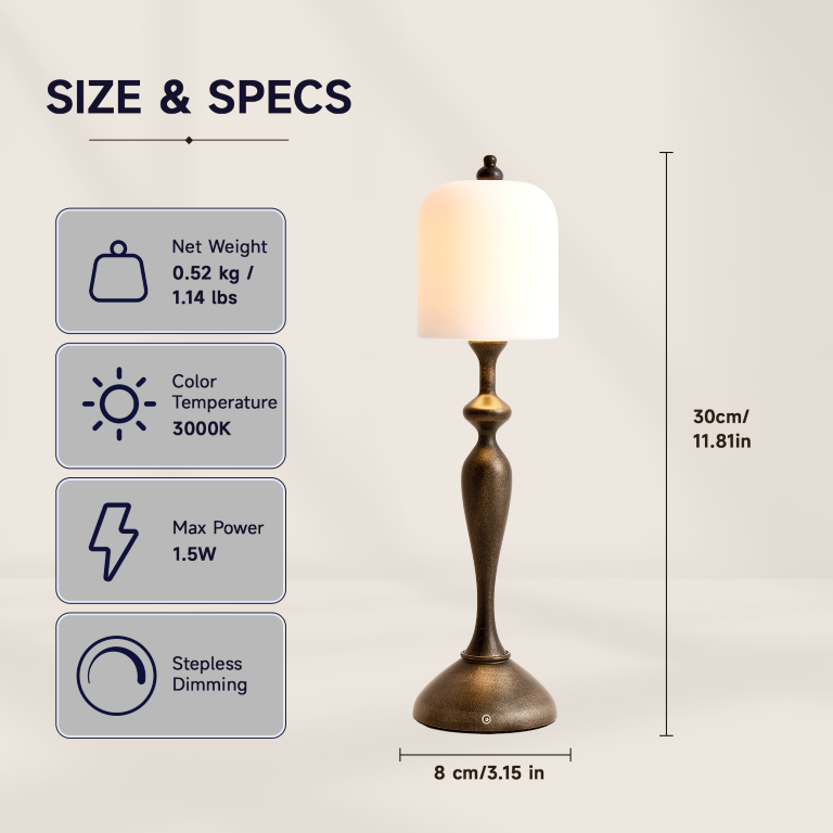 English Elm Vintage Gourd Ceramic Table Lamp Sculptural Bronze Bedside Light with Dimming Control W2312P545497