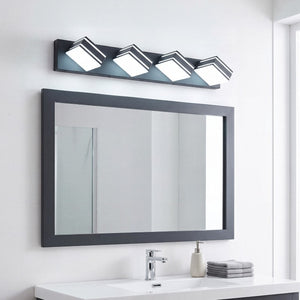 English Elm Modern Matte Black Four Head Vanity Light Acrylic Diffuser Hardwired Bath Fixture W2312P558164