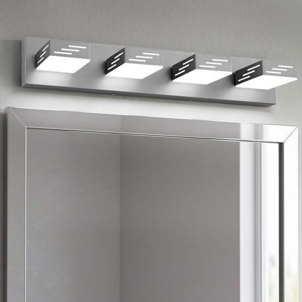English Elm 6-Light LED Vanity Wall Fixture Matte Finish with Rotatable Heads for Modern Bath Brushed Nickel 25.6 inches W2312P558176