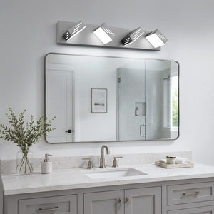 English Elm 6-Light LED Vanity Wall Fixture Matte Finish with Rotatable Heads for Modern Bath Brushed Nickel 25.6 inches W2312P558176