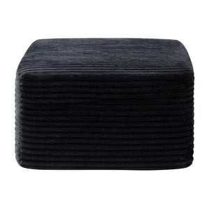 English Elm Small Modular Cloud Sectional with Chaise Ottoman and Sink-In Foam Lounge Seating Black Right Facing Chaise W2318P426572