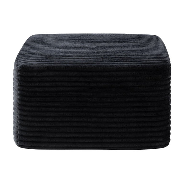 English Elm Small Modular Cloud Sectional with Chaise Ottoman and Sink-In Foam Lounge Seating Black Right Facing Chaise W2318P426572