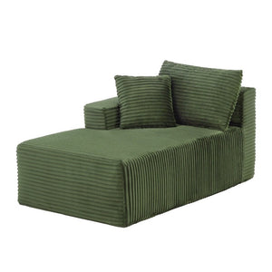 English Elm L-Shaped Cloud Sectional Corduroy Modular Sofa Deep Seat Lounge for Any Living Space W2339P417910