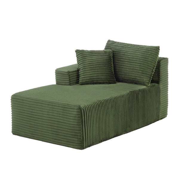 English Elm L-Shaped Cloud Sectional Corduroy Modular Sofa Deep Seat Lounge for Any Living Space W2339P417910