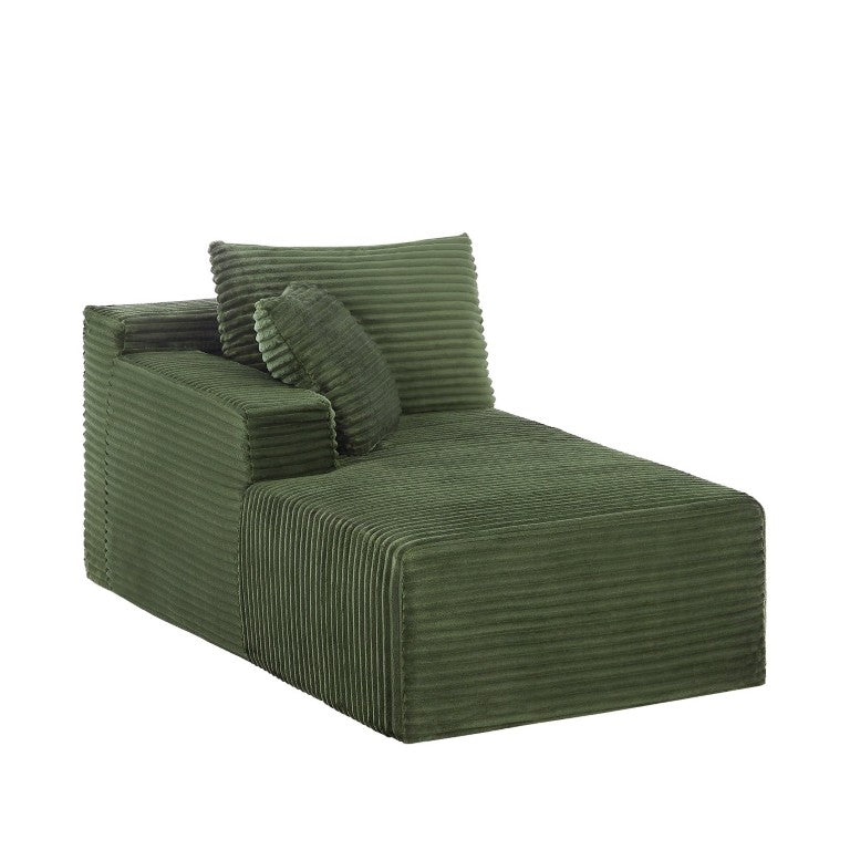English Elm L-Shaped Cloud Sectional Corduroy Modular Sofa Deep Seat Lounge for Any Living Space W2339P417910