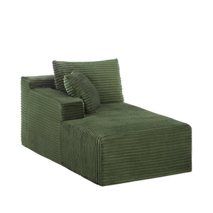 English Elm L-Shaped Cloud Sectional Corduroy Modular Sofa Deep Seat Lounge for Any Living Space W2339P417910