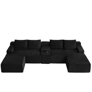 English Elm Modern Corduroy Swivel Chair Round Upholstered Accent Seat with Lumbar Pillow Support W2339P493629