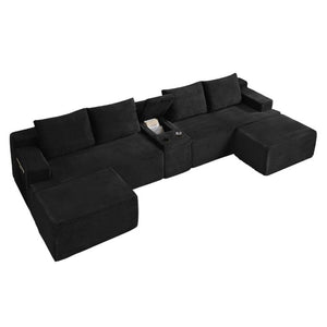English Elm Modern Corduroy Swivel Chair Round Upholstered Accent Seat with Lumbar Pillow Support W2339P493629