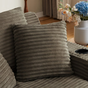 English Elm Oversized Corduroy Chaise Lounge Sofa Ready to Use Pocket Spring Living Room Sleeper Brown W2339P502186